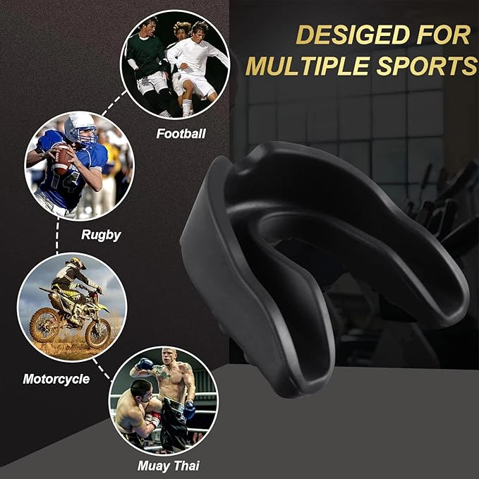 BBTO 6 Pcs Youth Kids Mouth Guard for Sports, Boys Girls Mouth Guard with Case, Mouthguard for Wrestling Boxing Basketball Hockey Football
