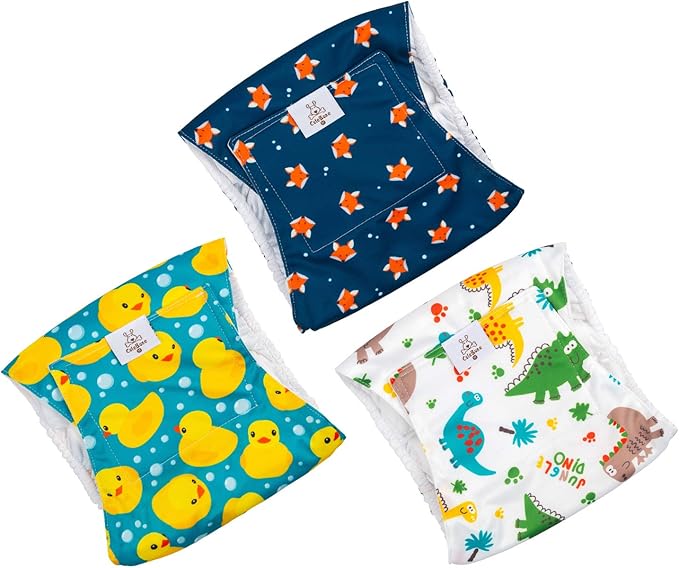 CuteBone Belly Wrap Male Dog Washable Puppy Diapers Reusable Doggie Diapers Large 3pcs a Pack DM02L