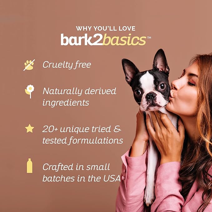 Bark2Basics Anti Stat Pet Scissoring Spray and Detangler for Dogs and Cats, 8 oz - Natural Ingredients, Combing and Brushing Spray, Removes Mats and Tangles, Silicone-Free
