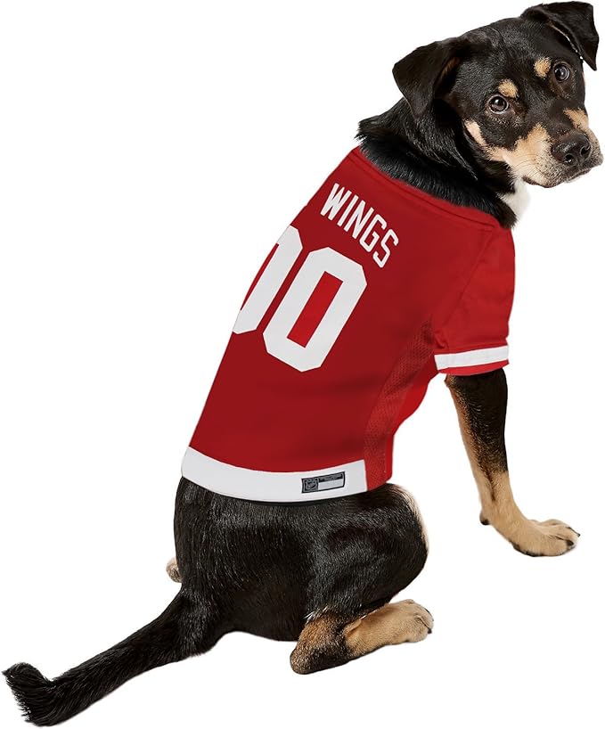 Pets First NHL Detroit Red Wings Jersey for Dogs & Cats, Small. - Let Your Pet Be A Real NHL Fan!