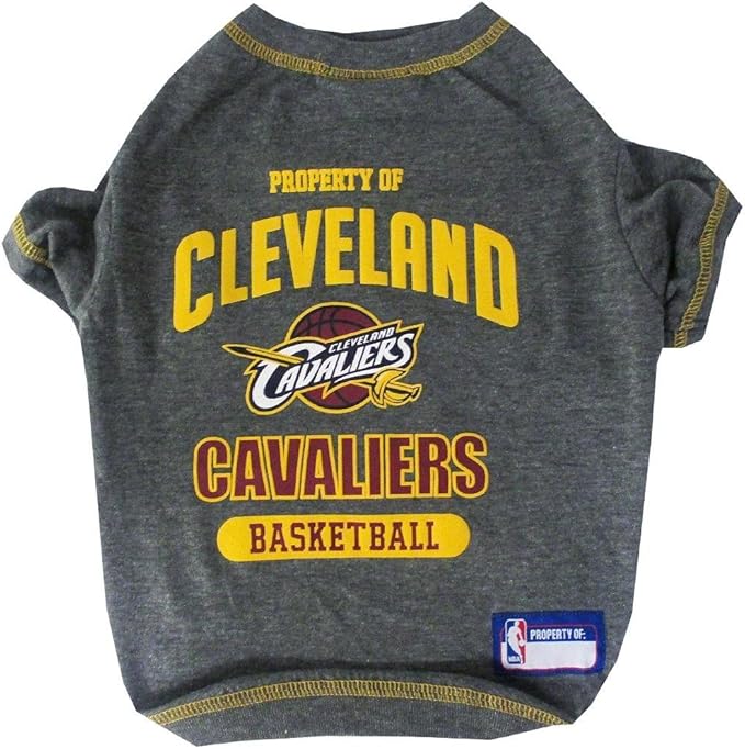Pets First NBA Licensed Hoodies & T-shirt for Dogs & Cats, Clevel& Cavaliers, Small