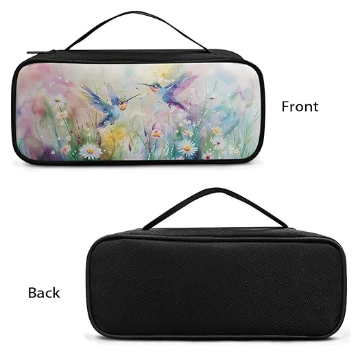 Gomyblomy Daisy Hummingbird Print Stethoscope Case Fit for Most Stethoscopes, Extra Room for Nurse and Medical Accessories, Protective Stethoscope Holder Storage Bag