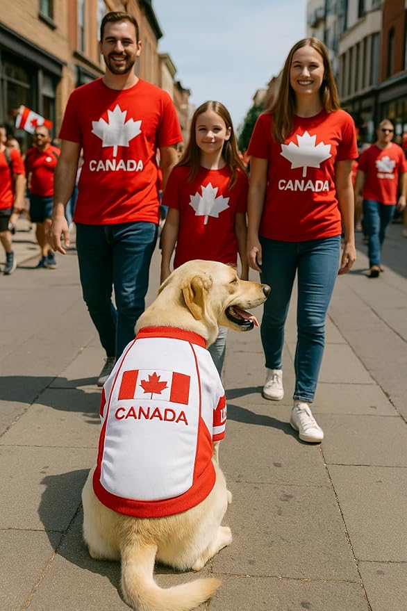 Parisian Pet Team Canada Dog Jersey - Breathable Mesh Puppy Football Jersey - Lightweight Stretch Sporty Dog Clothes - Summer Shirts for Large Dogs - Soccer Jersey for Dogs - Sportswear Pet Clothes