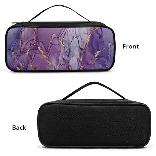 Gomyblomy Stethoscope Bag with Extra Pocket for Nurse Doctors, Purple Marble Print Stethoscope Case Large Capacity Stethoscope Holder for Classic III, Lightweight II S.E Stethoscope