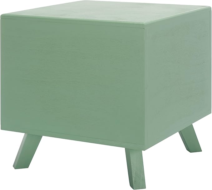 SAFAVIEH Home Collection Bean Mid-Century Sage Green Square Covered Cave Small Pet Cat Bed (Fully Assembled)