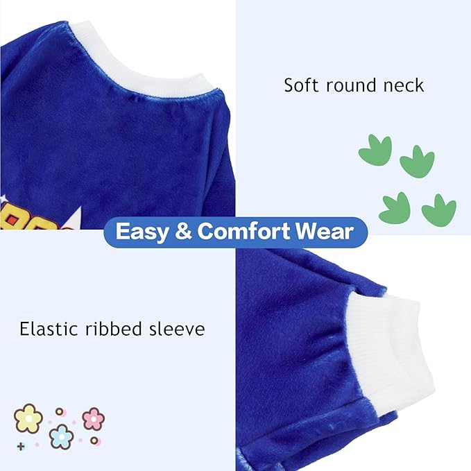 CuteBone Soft & Stretchy Dog Pajamas Rocky- Cozy Pet Jammies Breathable Jumpsuit for Small Dogs - All-Season Comfy Outfit Easy-On Pullover Design - Keeps Pets Warm & Comfortable P336L