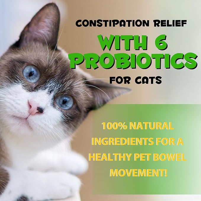 Cat Constipation Relief, Liquid Cat Laxative 60 ml, Stool Softener Pet Herbal Supplements, Promotes Digestive Health, Roast Chicken Flavour, 2 fl oz