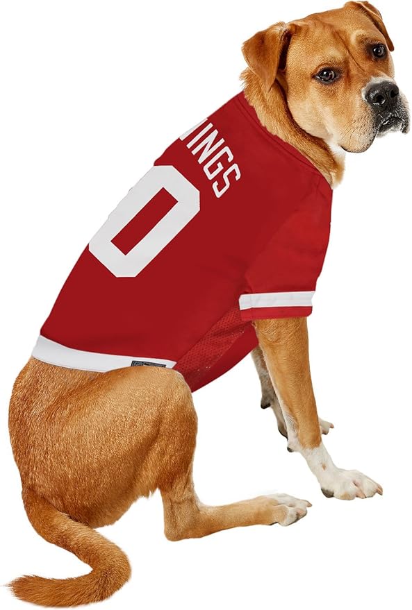Pets First NHL Detroit Red Wings Jersey for Dogs & Cats, X-Large. - Let Your Pet Be A Real NHL Fan!