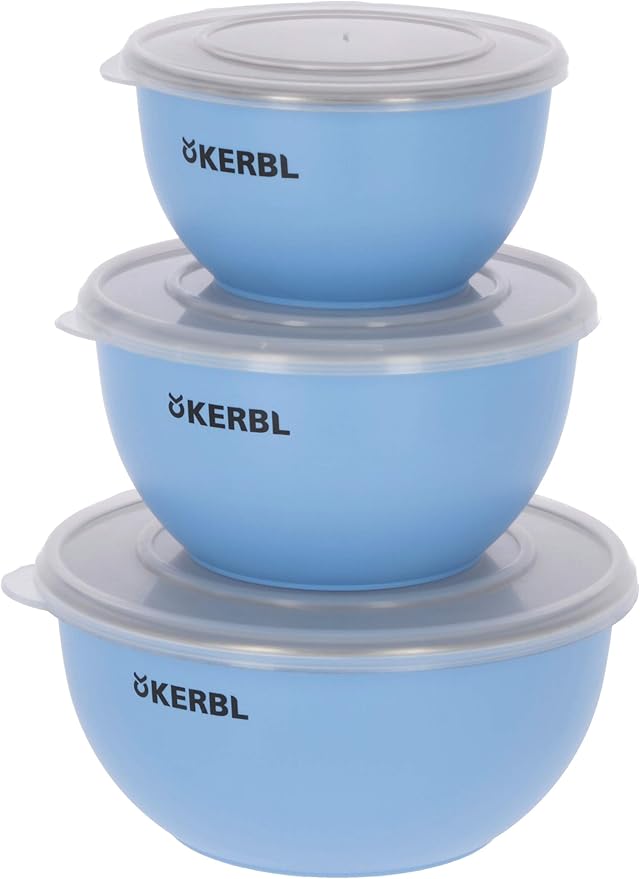 Maxi-Pet 80528 Stainless Steel Bowl Set with Lid 550 ml / 900 ml / 1200 ml Blue
