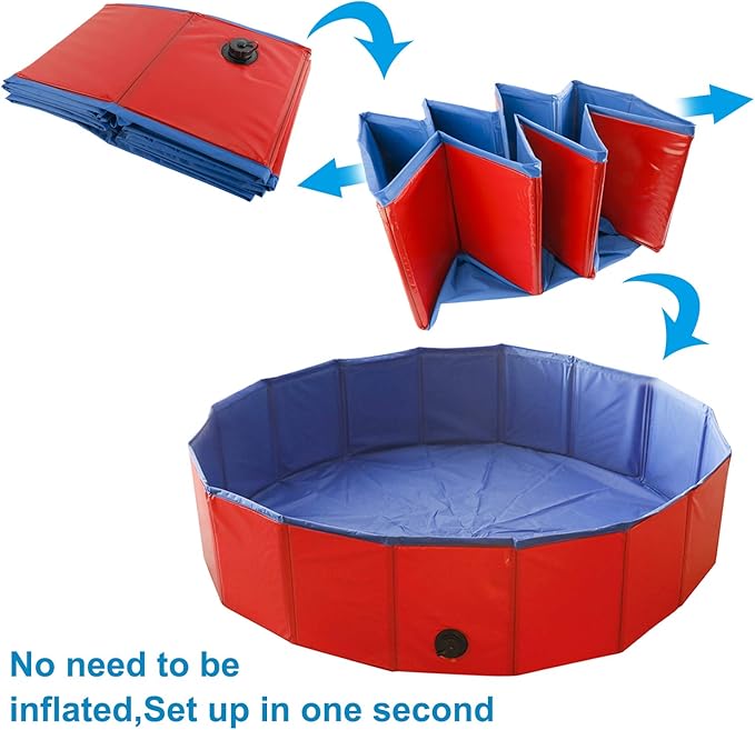 Artilife Whelping Pen for Dogs,Whelping Box for Dogs and Puppies,Dog Birth Supplies,Portable Whelping Pool Whelping Box,Foldable Dog Bath Pool (63inch Dia.x12inch H(160x30cm))