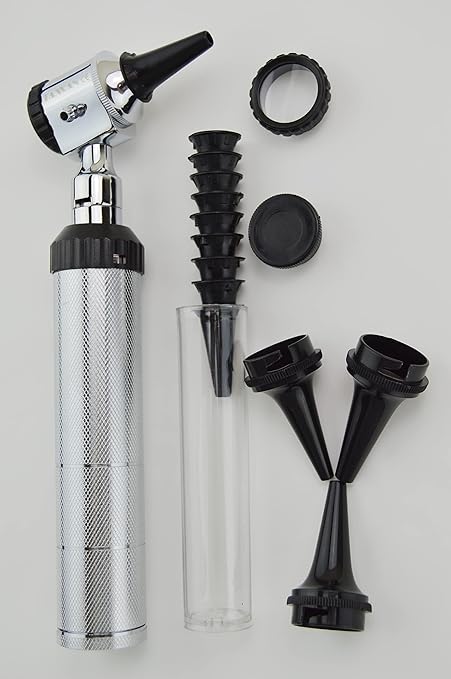 Otoscope ENT Diagnostic Set with Metal Adapter to USE Standard Disposable Speculum