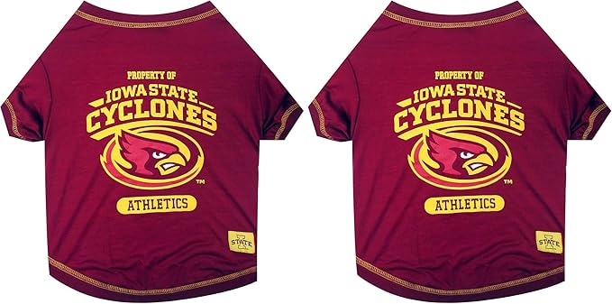 NCAA Iowa State Cyclones Dog T-Shirt, X-Small (Pack of 2)