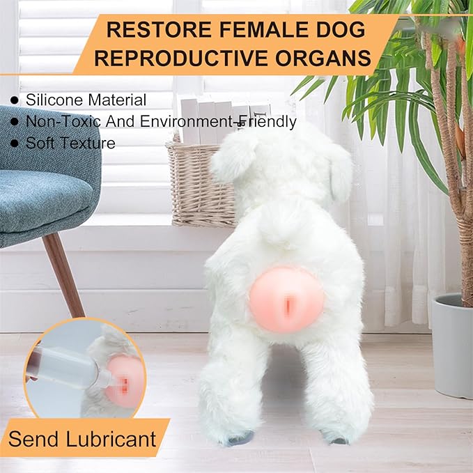 Silicone Mating Toy for Male Dogs, Interactive Sleeping Pet Toy, 18cm
