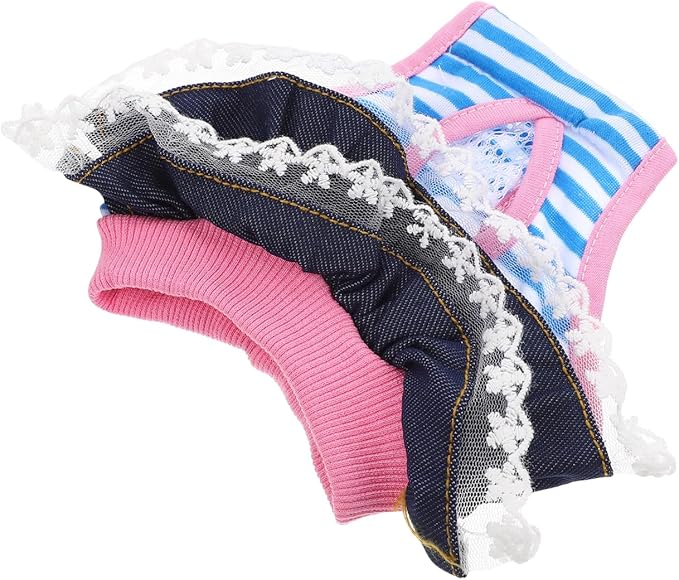 Washable Female Dog Diaper Comfortable Pet Physiological Pants for Heat Cycle Incontinence Puppy Training Medium 6.69X9.44In