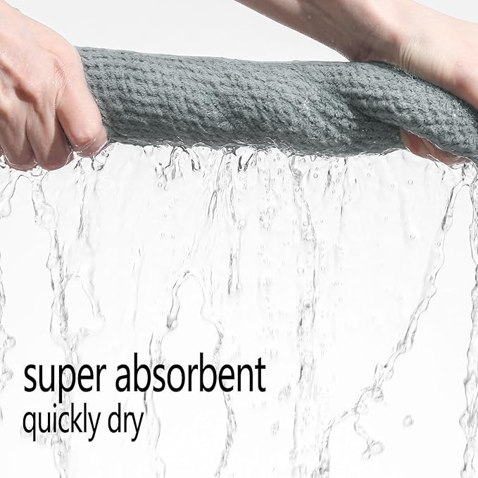 YTYC Towels, 39x78 Inch Oversized Bath Sheets for Adults Luxury Extra Large Bath Towels Sets of 6 Super Soft Shower Towels for Bathroom Microfiber 80% Polyester (Grey,6 Piece)