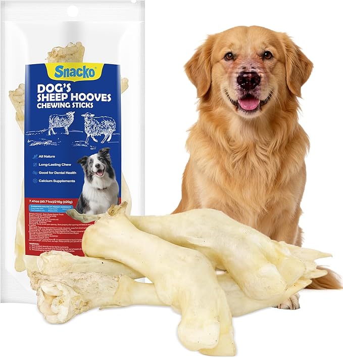 Sheep Hooves Dog Treats Dehydrated Lamb Trotters Single Ingredient Chew Sticks Bone for Puppy Organic Training Low Fat 20g