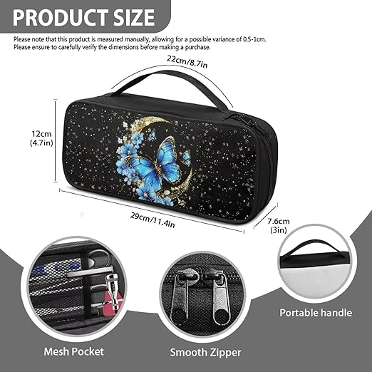 Gomyblomy Stethoscope Case for Classic III, Moon Butterfly Stethoscope Holder Bag with Extra Room for Lightweight II S.E, Cardiology IV Diagnostic, Acoustica Deluxe Stethoscopes