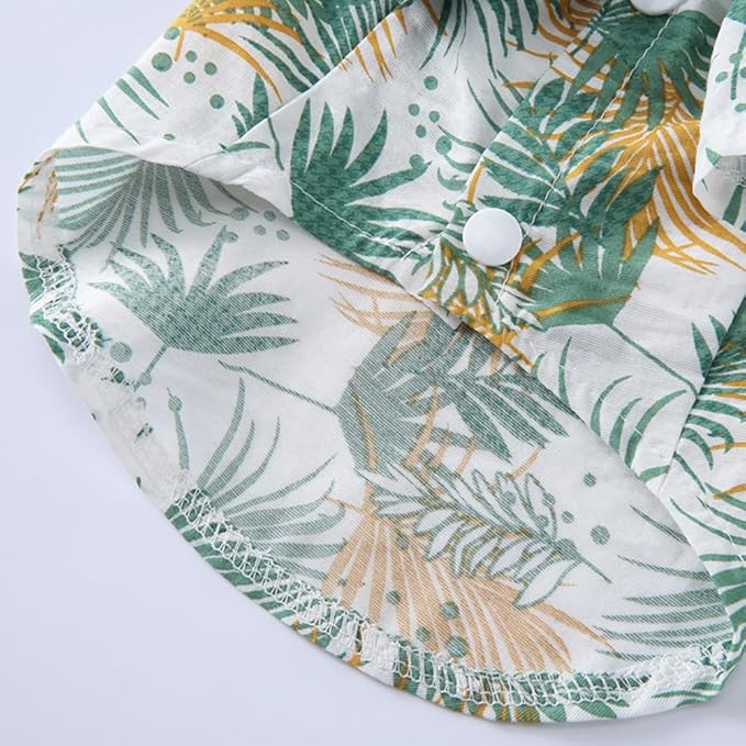 Tangpan Daisy Tropical Print Pet Dog Shirt Puppy Summer Hawaiian Beach Polo Shirts Clothes (Z White,XS)