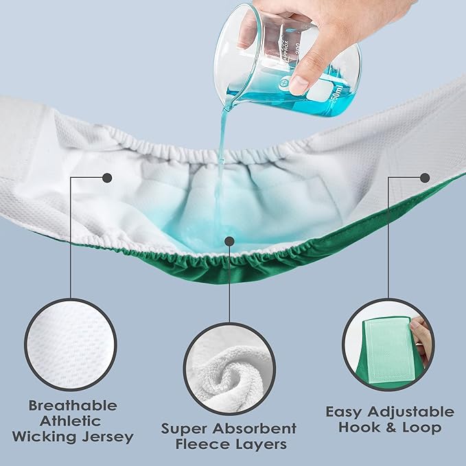 Wegreeco Washable Dog Diapers - Washable Male Dog Belly Wrap- Pack of 3 - (Blue,Green,Purple,Small)