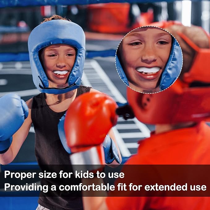 BBTO 6 Pcs Youth Kids Mouth Guard for Sports, Boys Girls Mouth Guard with Case, Mouthguard for Wrestling Boxing Basketball Hockey Football