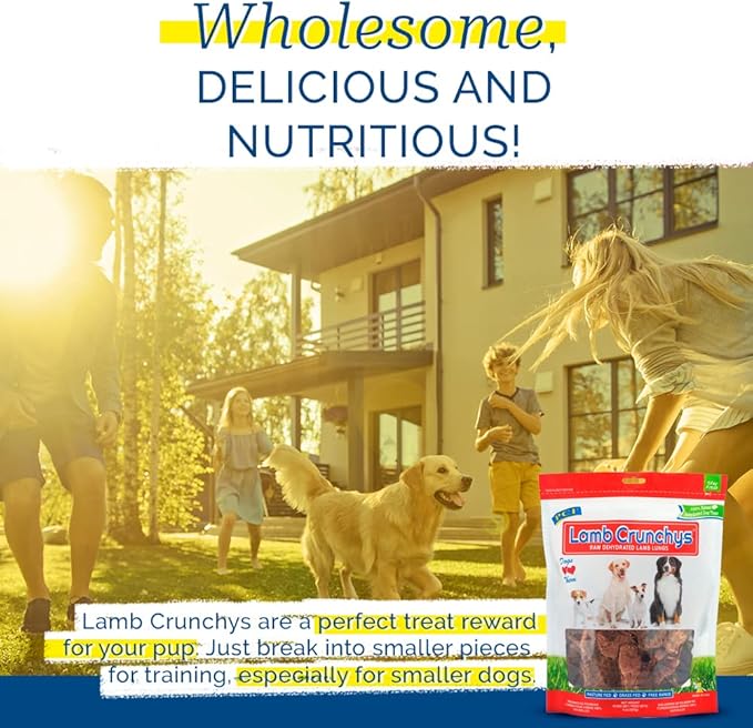 Pet Center, Inc. PCI Lamb Crunchys Raw Dehydrated Lamb Lungs Dog Treats, 8 Ounce Pack, one Size