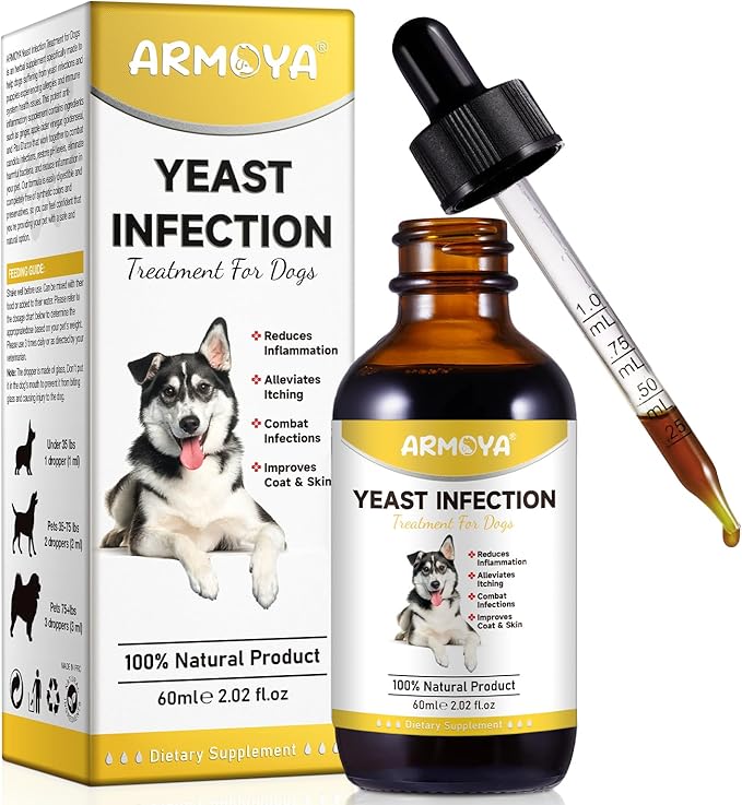 Natural Yeast Infection Treatment for Dogs - Helps to Support Itch Relief - Inflammation Relief & More - Dog Yeast Infection Treatment - Dog Ear Infection Treatment - Dog Allergy | 2 Oz