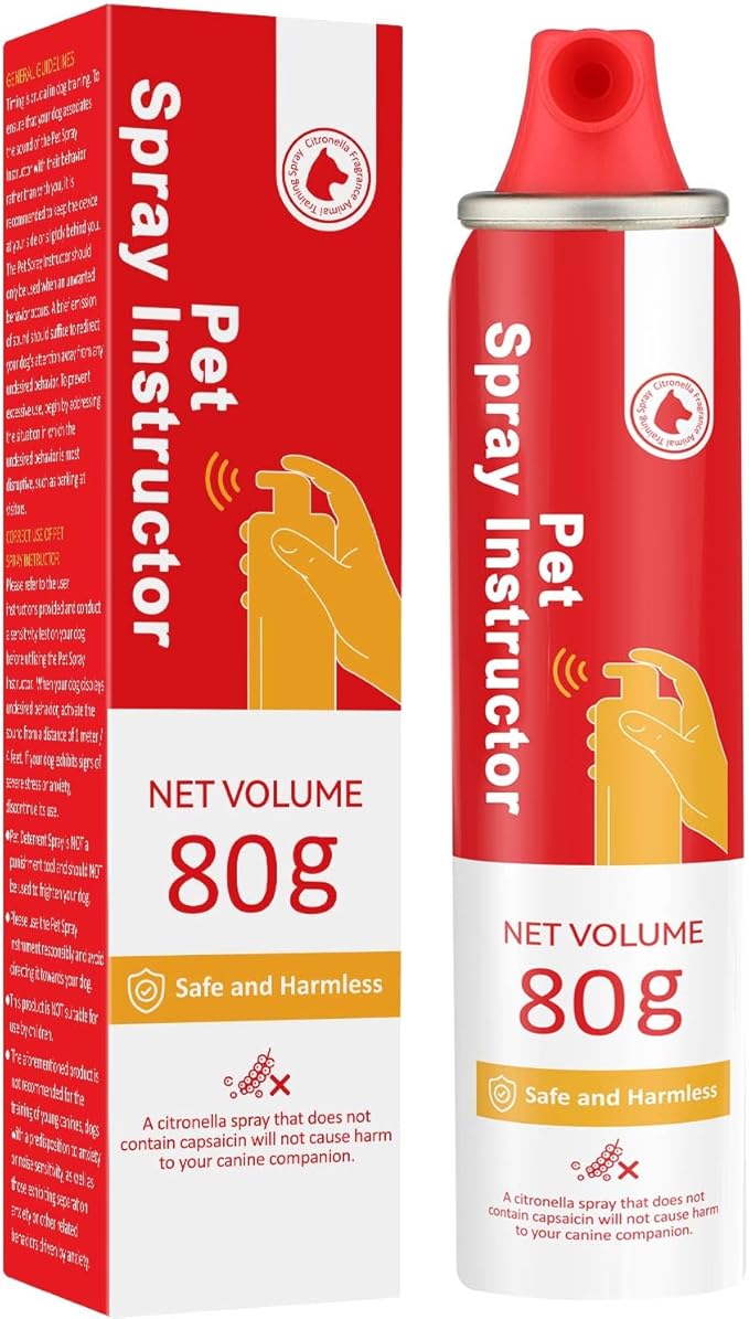 Dog Corrector Spray 1 Pack 80mL for Dogs to Stops Barking, Jumping Up Attacks & Unwanted Dog Behaviour Humane Effective Red