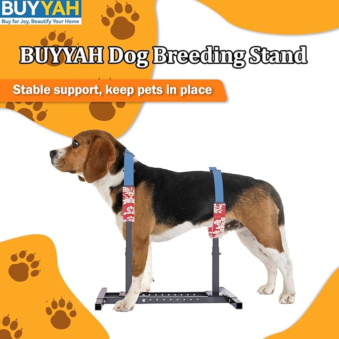 Adjustable Dog Breeding Stand, Dog Bathing Station, Pet Fixed Bracket Dog, Small Dogs Stand for Breeding, Bathing and Trimming, Black