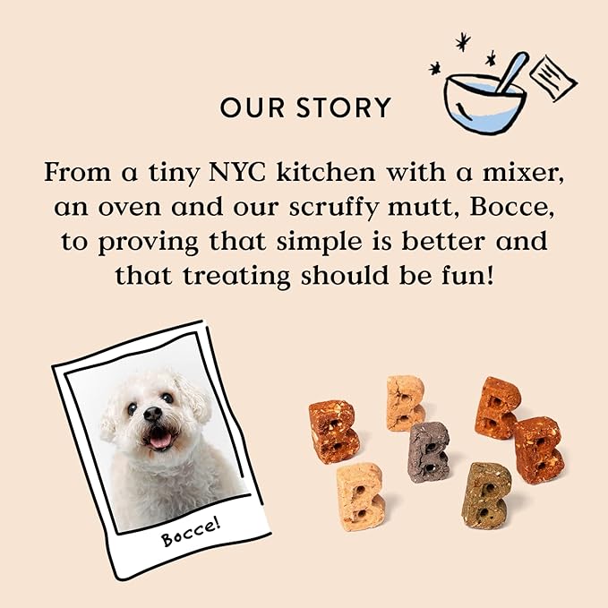 Bocce's Bakery Oven Baked Quack, Quack Treats for Dogs, Everyday Wheat-Free Dog Treats, Made with Real Ingredients, in The USA, All-Natural Duck & Blueberry Biscuits, 5 oz