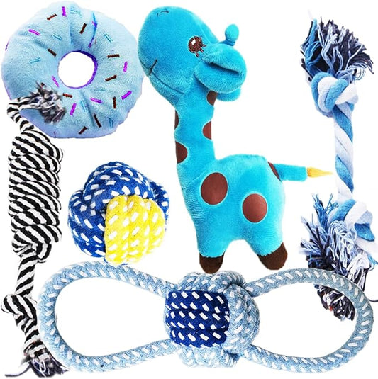 Dog Toys Small Dog Chew Toys Dog Teething Toys Squeaky Toys Chihuahua Pomeranian Corgi and PoodlesToys 6 PCS