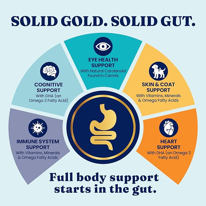 Solid Gold Toy & Small Breed Dog Food Dry Small Bites – Bison Healthy Whole Grain Dogfood – High Fiber Healthy Dog Kibble w/Probiotics for Gut Health – NutrientBoost™ – 3.75 lb