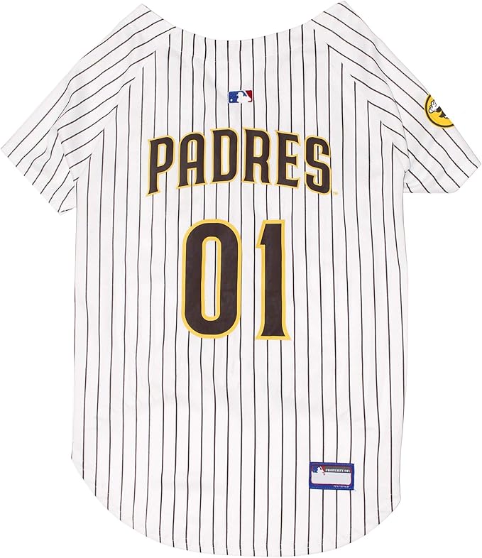 Official MLB San Diego Padres Pet Jersey for Dogs & Cats, Size Large - Stylish Baseball Jersey for Your Furry Fan- Show Off Team Spirit with The Perfect Fan Apparel Gear for Pet, Dog & Cat