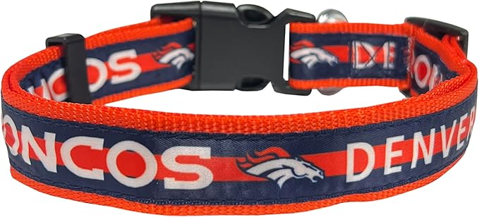 Pets First NFL Denver Broncos Pet Collar, Large, DEN-3036-LG