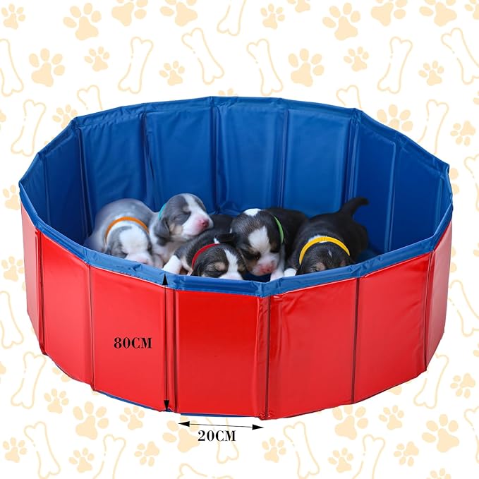57 Pcs Puppy Kitten Whelping Supplies Whelping Kit for Puppies Birth Dog Kitten Bottle Feeding Kit for New Born Puppy Supplies Include Feeding Tube Etc(31" in Diameter)