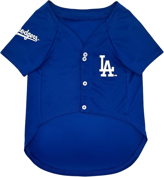 MLBPA Dog Jersey - Shohei Ohtani #17 Blue Pet Jersey - MLB LA Dodgers Mesh Dog & Cat Mesh Blue Jersey, Size Medium