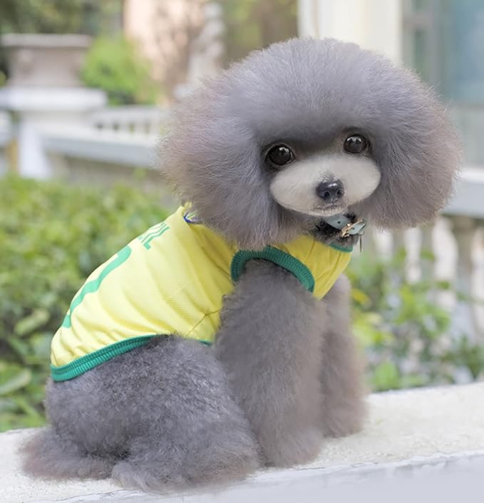 GabeFish Dog World Cup T Shirt Pets Football Jersey Sports Soccer National Team Vest Cat Summer Cool Clothes Apparel Brazil Medium