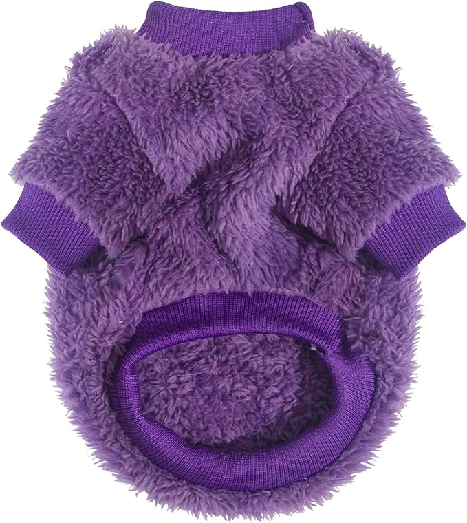 2 Pack Dog Sweaters for Small Dogs, Warm Puppy Clothes Winter, Fleece Pet Sweater for Doggie Boy Girl, Cat, Kitten Chihuahua Bulldog Pug Beagles, XS