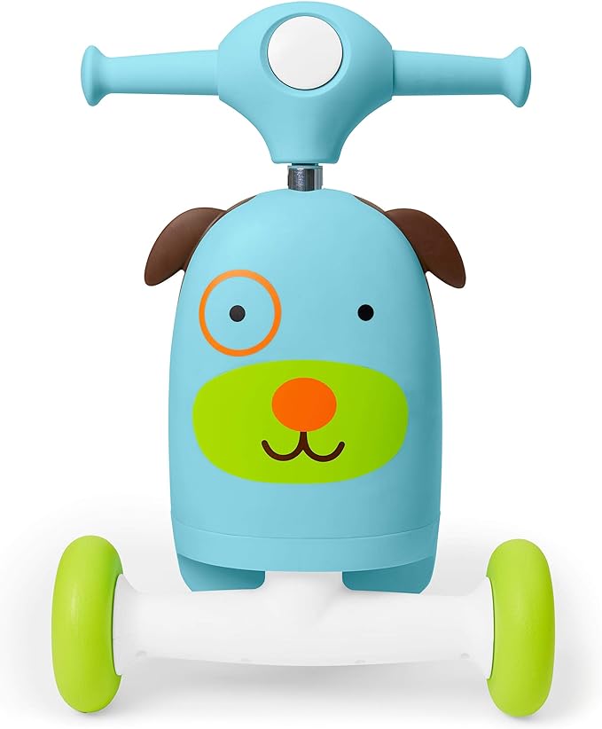 Skip Hop 3-in-1 Baby Activity Push Walker & Ride On Scooter Toy, Dog