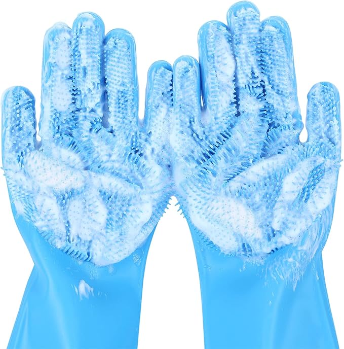 Pecute Pet Grooming Gloves & 4-in-1 Pet Grooming Vacuum Kit with Clipper, Brush