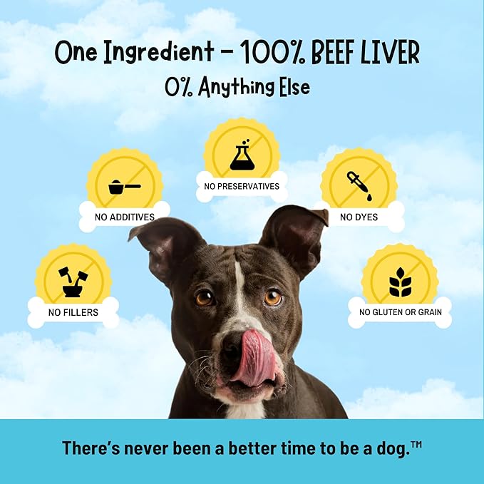 Zora's Best Friendz - 100% Human-Grade Oven-Roasted Freeze-Dried Beef Liver Dog Treats, 3 oz, Healthy, no HPP, Grain-Free, Gluten-Free, No Preservatives, Made in The USA (4 Pack, Beef Liver)