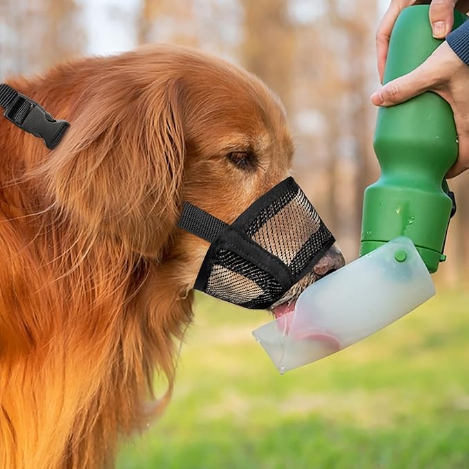 Flintstone Muzzle for Large Sized Dog – Soft Air Mesh Breathable Dog Mouth Guard | Muzzl to Prevent Biting Chewing | No Bark Muzle XX-L 11.5”-16”