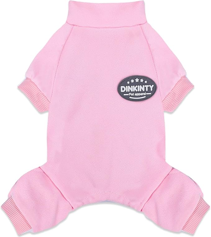 Chihuahua Clothes Dog Pajamas Dog Sweater for Small Dogs Girl Boy Winter Warm Soft Puppy Pjs Stretchy Jumpsuit Doggie Pet Clothes Outfits XXS~L (Pink, Small)
