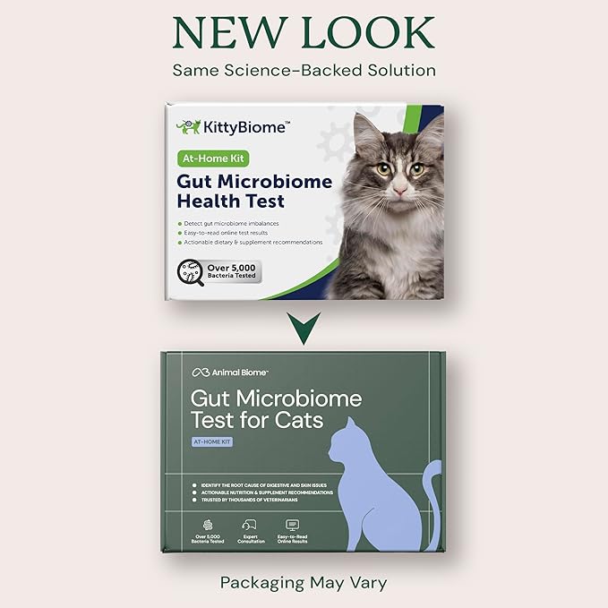 AnimalBiome Cat Gut Health Test – KittyBiome At Home Stool Testing Kit, Feline Fecal Analysis for Digestive Issues, Diarrhea & Allergy Insights w/Personalized Report & Custom Plan (Cats in US)