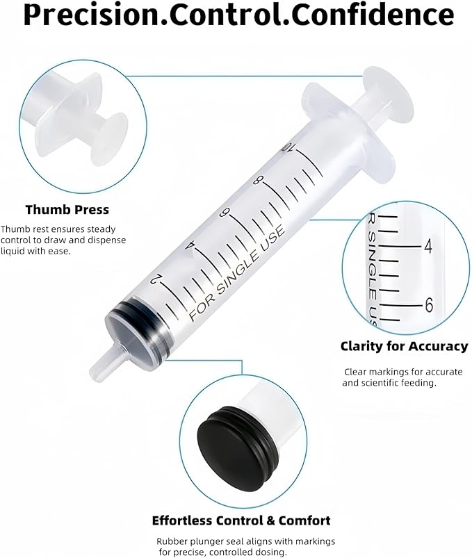 Silicone Feeding Nipple and Syringes for Newborn Kittens, Puppies, Small Animals,3 Size Nipple+3ML/10ML /12ML Feeding Syringe