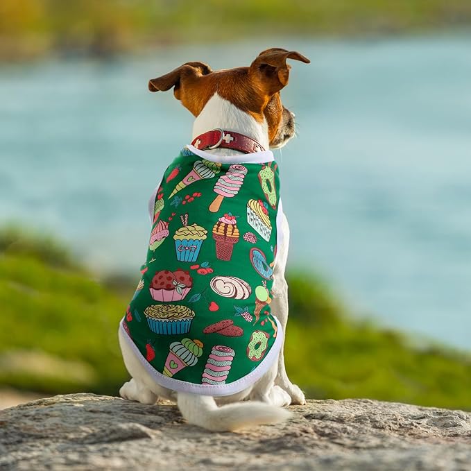Paterr 25 Pcs Dog Shirts Printed Puppy Clothes Breathable Cartoon T Shirt for Dog Soft Puppy Clothing Lovely Pet Shirts Outfits for Pet Dogs Cats Summer Party Holiday, 25 Styles (Size: S)