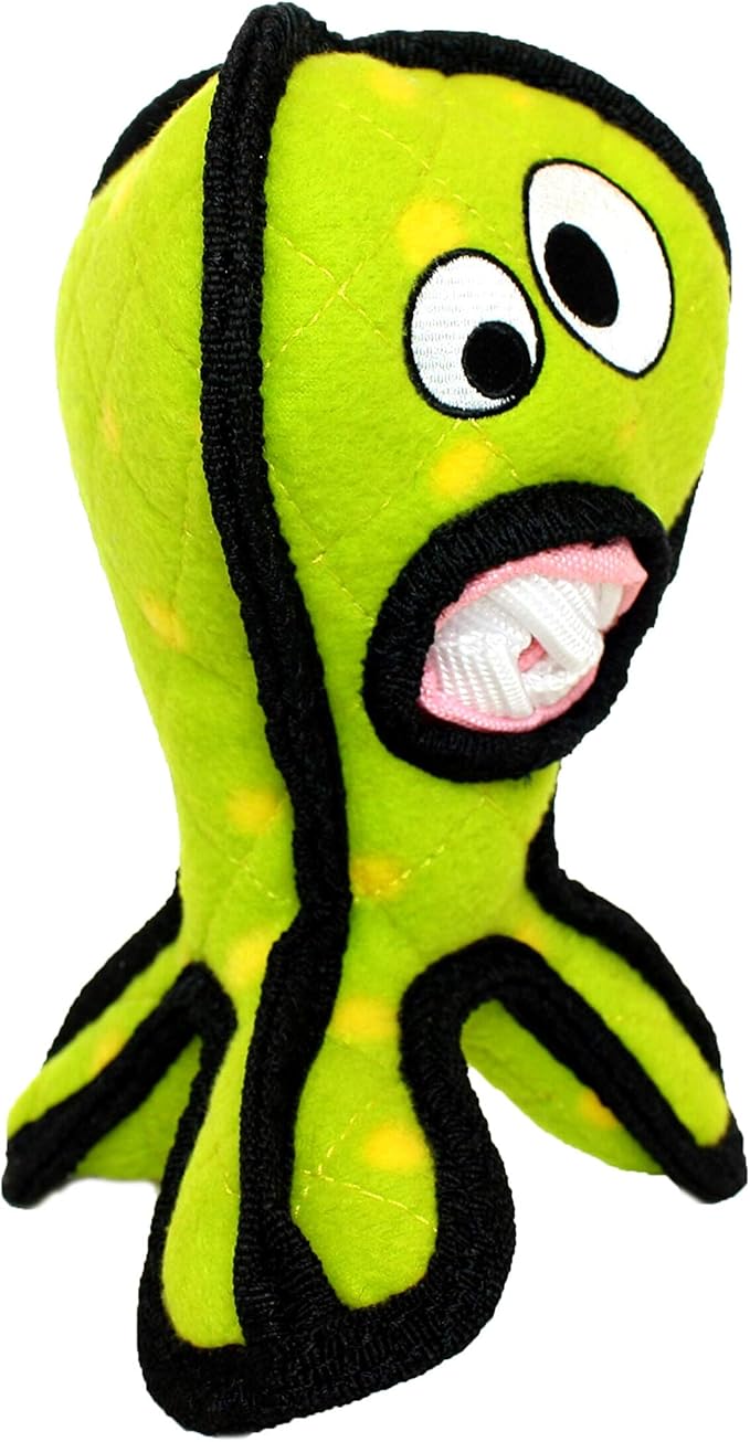 TUFFY® - World's Tuffest Soft Dog Toy - Alien - Multiple Layers. Made Durable, Strong & Tough. Interactive Play (Tug, Toss & Fetch). Machine Washable & Floats. (G3 Green, Large 2 Pack)