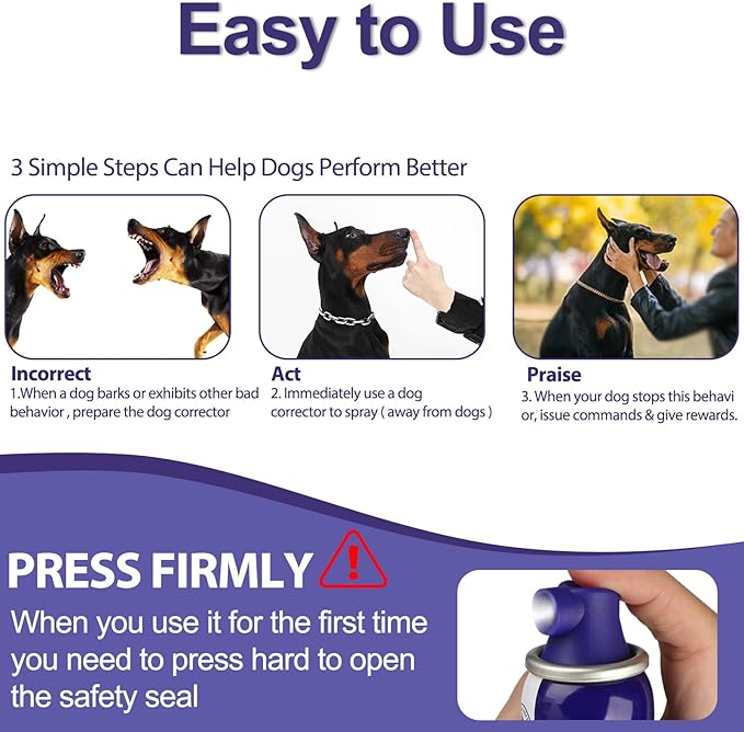 Corrector Spray Dog Trainer 2 Pack 80ml Dog Corrector Spray to Dogs from Stopping Unwanted Behaviors Pet Trainer Spray, Barking, Jumping, Stealing Food, Safe, Humane & Effective