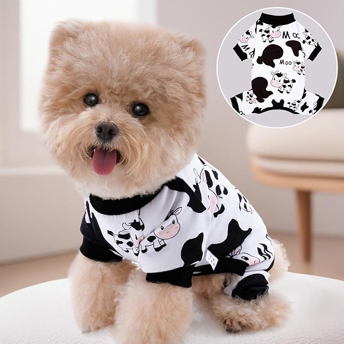 XPUDAC Matching Dog and Owner Clothes Dog Pajamas for Small Medium Dogs Stretchable Pet Onesies, Owner and Doggie Pjs are Sold Separately XL