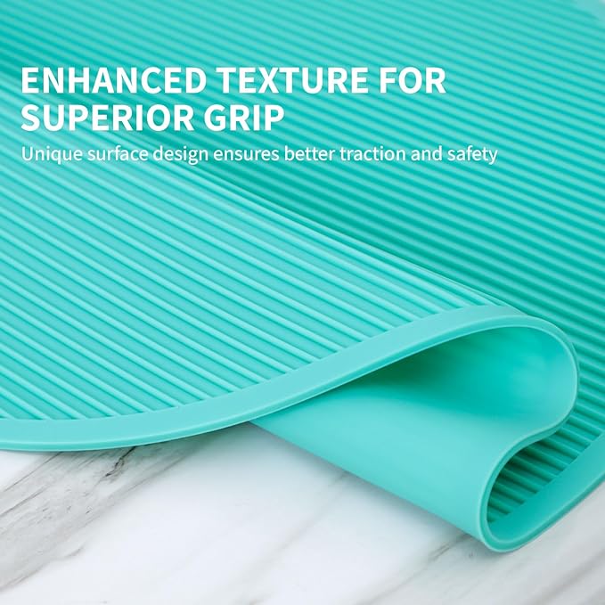 Pet Grooming Table Non-Slip Mat - Padded Mat for at-Home Grooming Dogs and Cats,Bathing Mat for Pets, Diameter: 22.4inch/57cm (Turquoise Green, Diameter: 22.4inch/57cm)