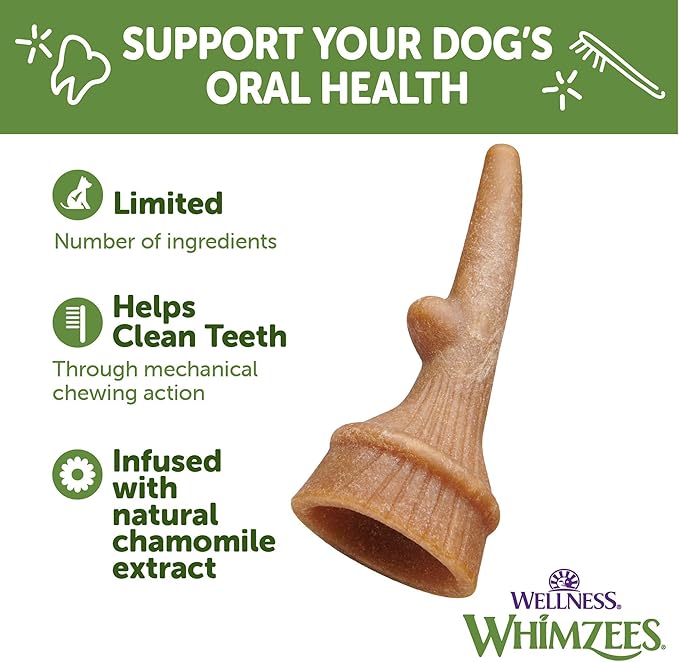 WHIMZEES Wellness Occupy Dog Dental Treats, Small Size, (24 Count)